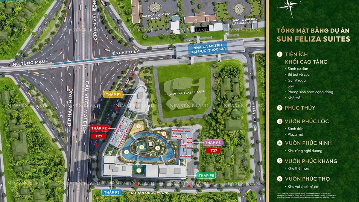 Mặt bằng Sun Cầu Giấy tổng quan
